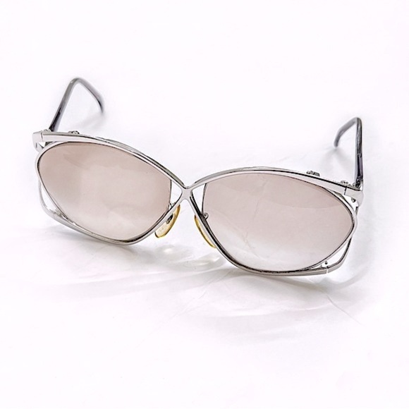Vintage 70s-80s Oversized Expression Silver Large Butterfly Eyeglass Frames main image 4